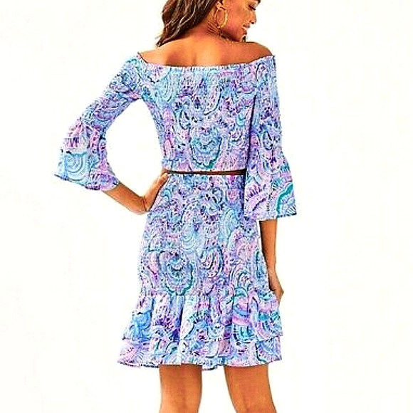 NWOT LILLY PULITZER Soren ruffle 2piece skirt set in Happy As A Clam - Picture 7 of 11